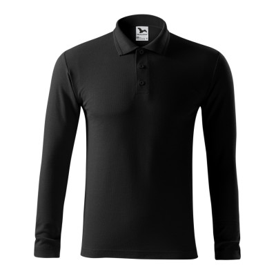 Polokošile pánská 221 Pique Polo LS  - 01 černá
