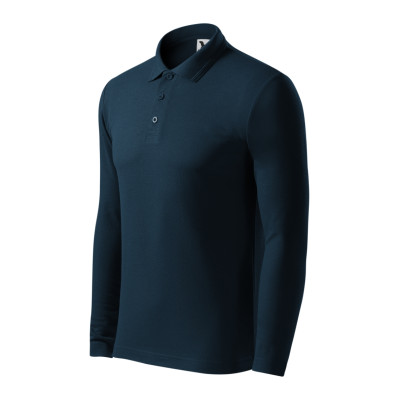 Polokošile pánská 221 Pique Polo LS  - 02 námořní modrá
