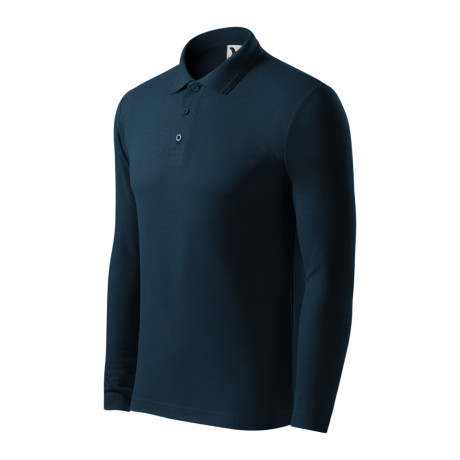 Polokošile pánská 221 Pique Polo LS  - 02 námořní modrá