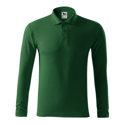 Polokošile pánská 221 Pique Polo LS  - 06 lahvově zelená