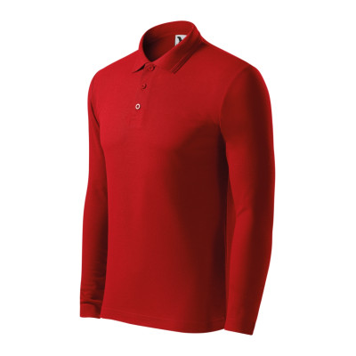 Polokošile pánská 221 Pique Polo LS  - 07 červená