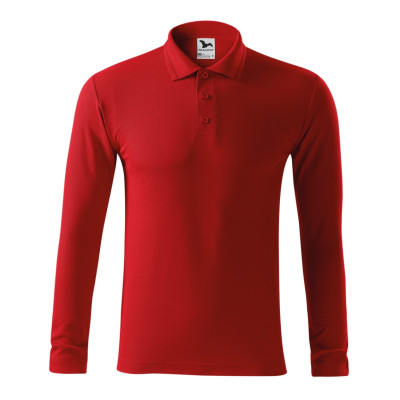 Polokošile pánská 221 Pique Polo LS  - 07 červená