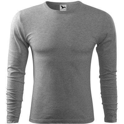 Triko pánské 119 Fit-T LS  - 12 tmavě šedý melír