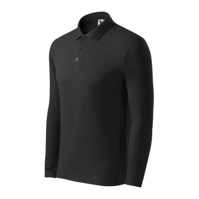 Polokošile pánská 221 Pique Polo LS  - 94 ebony gray
