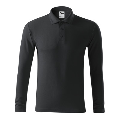 Polokošile pánská 221 Pique Polo LS  - 94 ebony gray