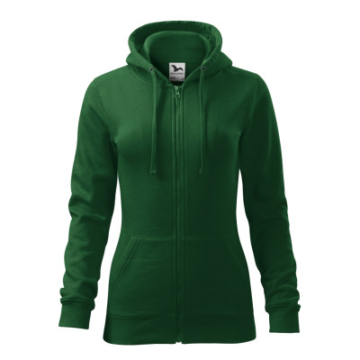 Mikina dámská 411 Trendy Zipper  - 06 lahvově zelená