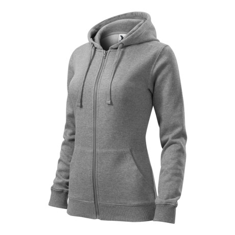 Mikina dámská 411 Trendy Zipper  - 12 tmavě šedý melír