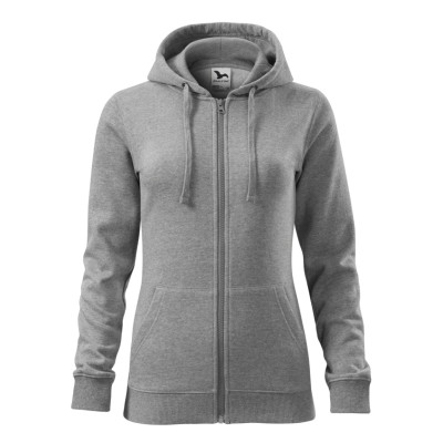 Mikina dámská 411 Trendy Zipper  - 12 tmavě šedý melír
