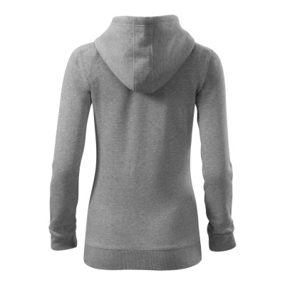 Mikina dámská 411 Trendy Zipper  - 12 tmavě šedý melír