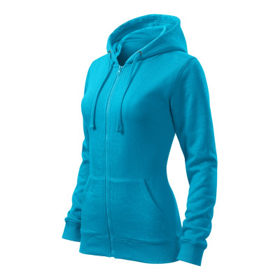 Mikina dámská 411 Trendy Zipper  - 44 tyrkysová