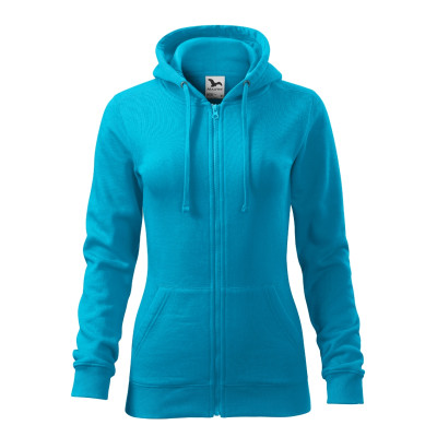 Mikina dámská 411 Trendy Zipper  - 44 tyrkysová