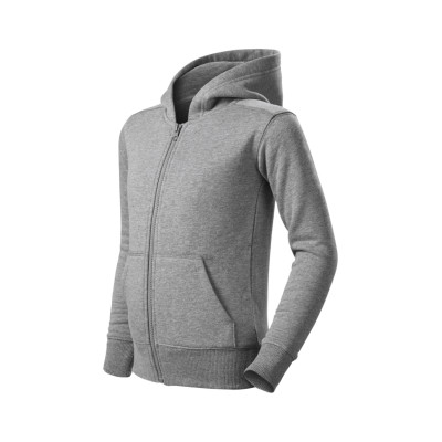 Mikina dětská 412 Trendy Zipper  - 12 tmavě šedý melír
