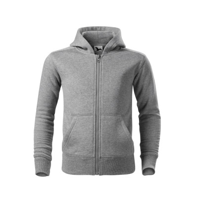 Mikina dětská 412 Trendy Zipper  - 12 tmavě šedý melír