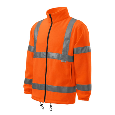 Fleece unisex 5V1 HV Fleece Jacket  - 98 fluorescenční oranžová