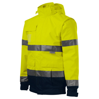 Bunda unisex 5V2 HV Guard 4 in 1  - 97 fluorescenční žlutá