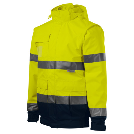 Bunda unisex 5V2 HV Guard 4 in 1  - 97 fluorescenční žlutá