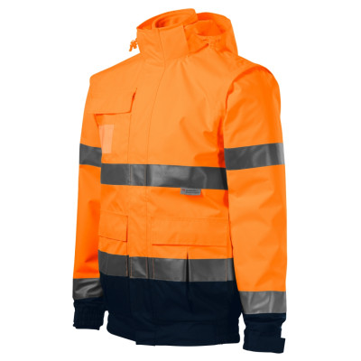 Bunda unisex 5V2 HV Guard 4 in 1  - 98 fluorescenční oranžová