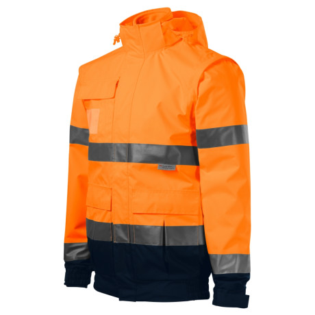 Bunda unisex 5V2 HV Guard 4 in 1  - 98 fluorescenční oranžová