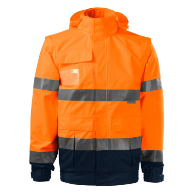 Bunda unisex 5V2 HV Guard 4 in 1  - 98 fluorescenční oranžová