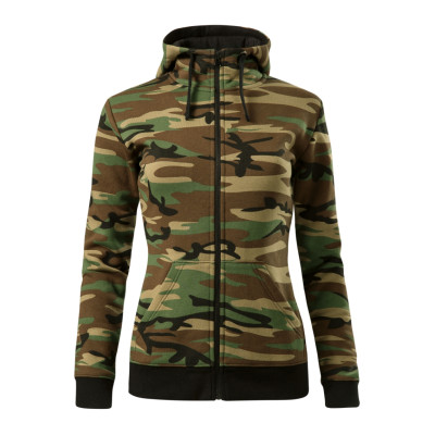 Mikina dámská C20 Camo Zipper  - 33 camouflage brown