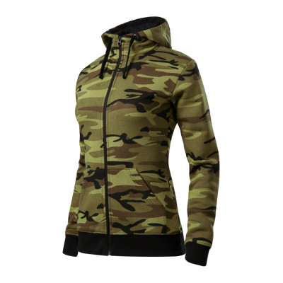 Mikina dámská C20 Camo Zipper  - 34 camouflage green