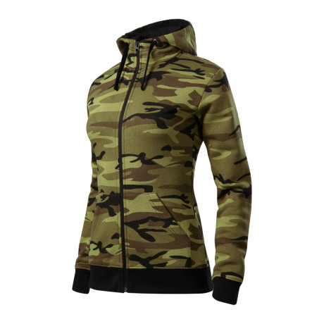 Mikina dámská C20 Camo Zipper  - 34 camouflage green