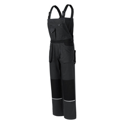 Pracovní kalhoty s laclem pánské W02 Woody  - 94 ebony gray