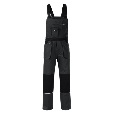 Pracovní kalhoty s laclem pánské W02 Woody  - 94 ebony gray