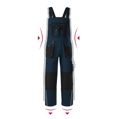 Pracovní kalhoty s laclem pánské W04 Ranger  - 02 námořní modrá