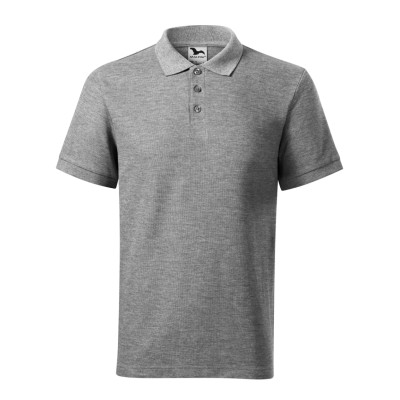 Polokošile pánská 215 Cotton Heavy  - 12 tmavě šedý melír