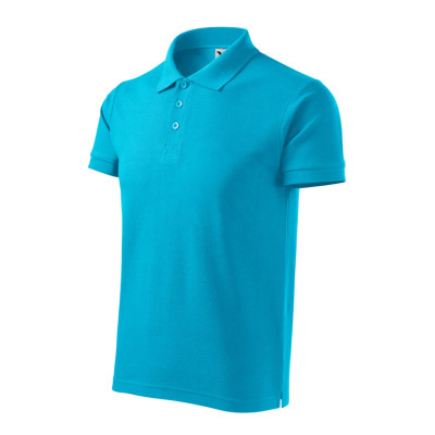 Polokošile pánská 215 Cotton Heavy  - 44 tyrkysová