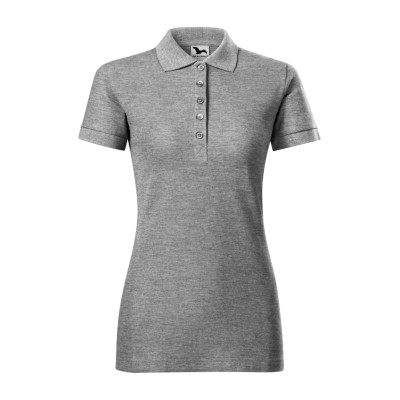 Polokošile dámská 216 Cotton Heavy  - 12 tmavě šedý melír