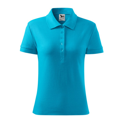 Polokošile dámská 216 Cotton Heavy  - 44 tyrkysová