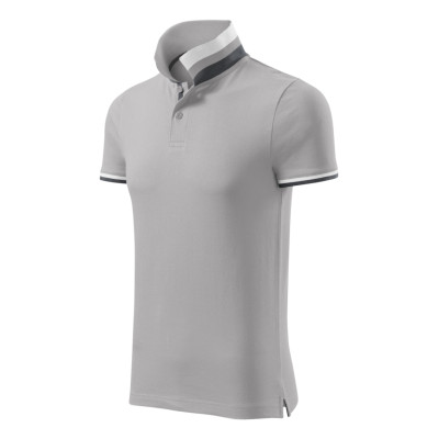 Polokošile pánská 256 Collar Up  - A4 silver gray
