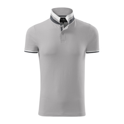 Polokošile pánská 256 Collar Up  - A4 silver gray