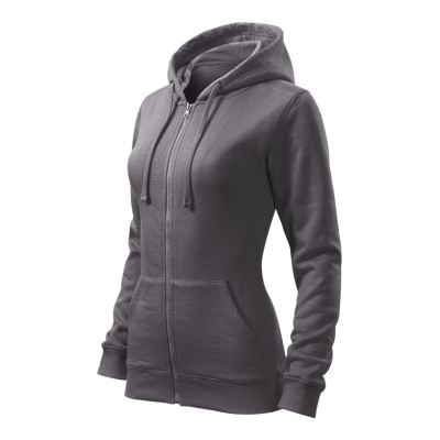 Mikina dámská 411 Trendy Zipper  - 36 ocelově šedá