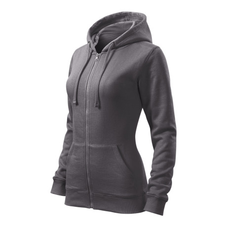 Mikina dámská 411 Trendy Zipper  - 36 ocelově šedá