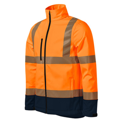 Softshellová bunda unisex 5V3 HV Drop  - 98 fluorescenční oranžová