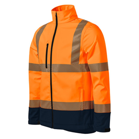 Softshellová bunda unisex 5V3 HV Drop  - 98 fluorescenční oranžová