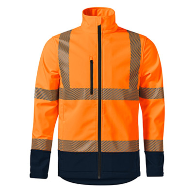 Softshellová bunda unisex 5V3 HV Drop  - 98 fluorescenční oranžová