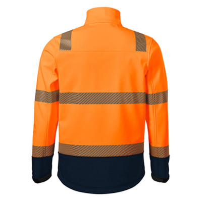 Softshellová bunda unisex 5V3 HV Drop  - 98 fluorescenční oranžová
