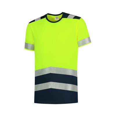 Tričko unisex T01 T-Shirt High Vis Bicolor  - 97 fluorescenční žlutá