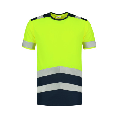 Tričko unisex T01 T-Shirt High Vis Bicolor  - 97 fluorescenční žlutá