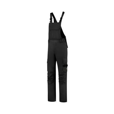 Pracovní kalhoty s laclem unisex T67 Bib & Brace Twill Cordura  - T1 černá