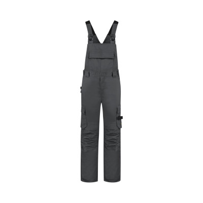 Pracovní kalhoty s laclem unisex T67 Bib & Brace Twill Cordura  - T4 tmavě šedá