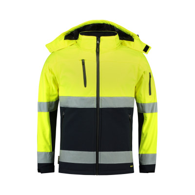 Softshellová bunda unisex T52 Bi-color EN ISO 20471 Softshell  - 97 fluorescenční žlutá