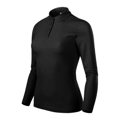 Polokošile dámská 231 Pique Polo LS  - 01 černá
