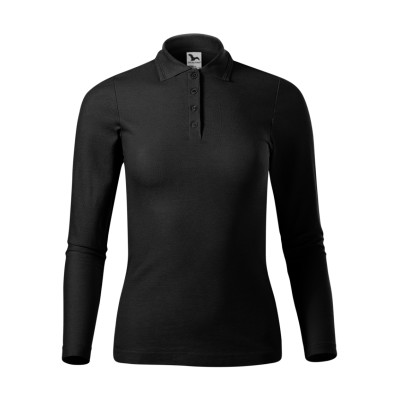 Polokošile dámská 231 Pique Polo LS  - 01 černá