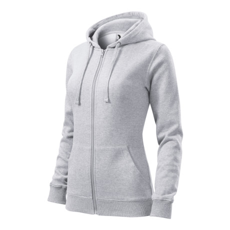 Mikina dámská 411 Trendy Zipper  - 03 světle šedý melír