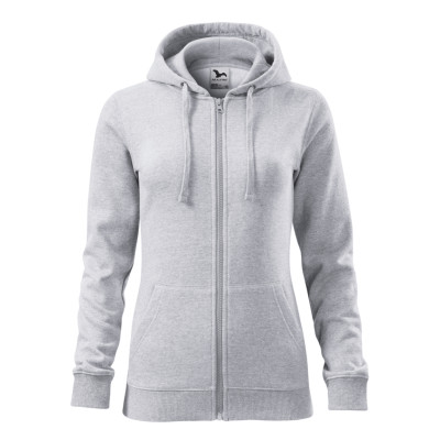 Mikina dámská 411 Trendy Zipper  - 03 světle šedý melír